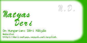 matyas deri business card